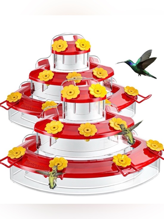 Birdream Other - Birdream Tiered Hummingbird Feeder with Yellow Flower Ports Pack of 2 NIB
